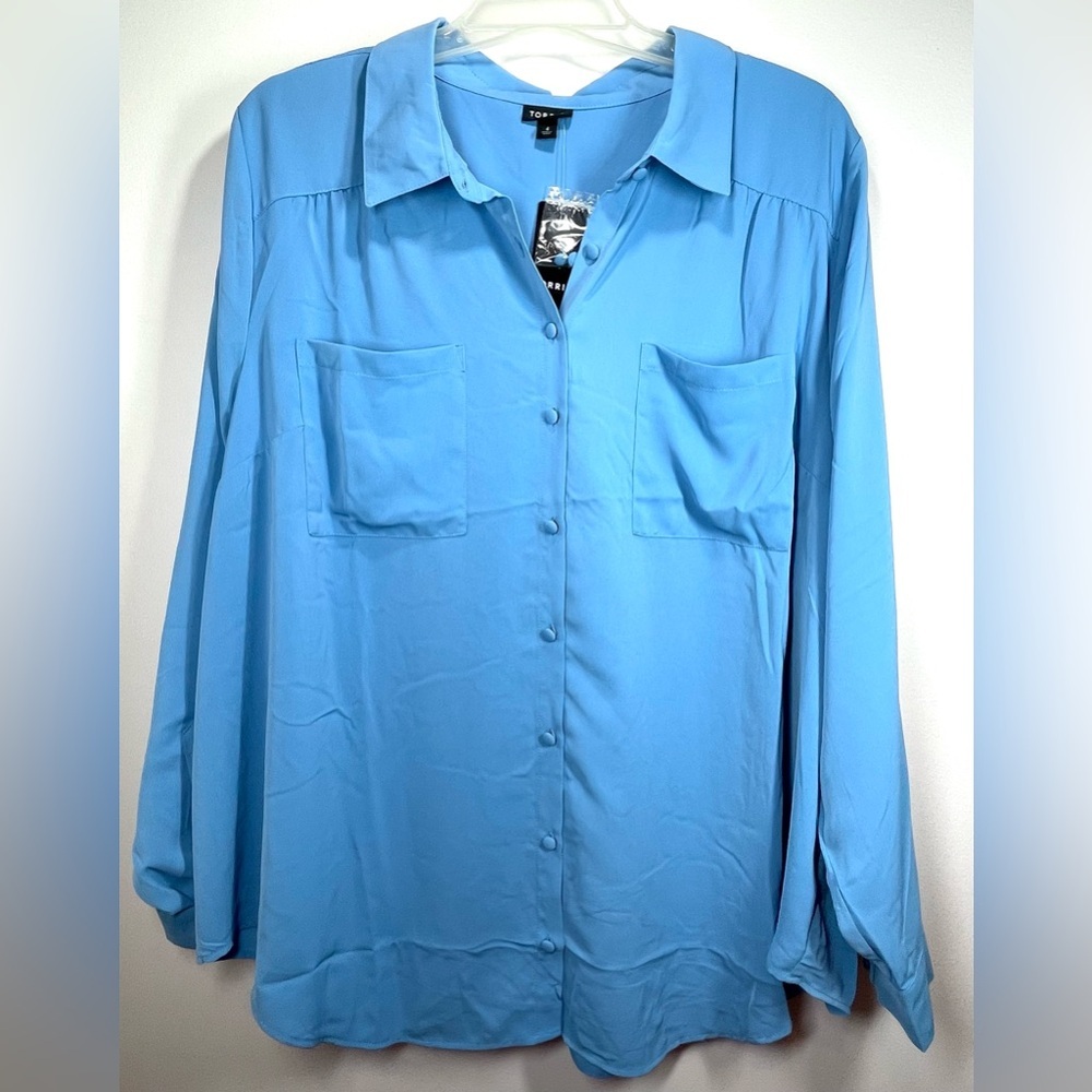 NWT TORRID Madison Button-Front Long‎ Sleeve Shirt Size 4X